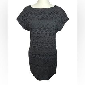 Armani Exchange Black Lace Short Sleeve Dress Size 6